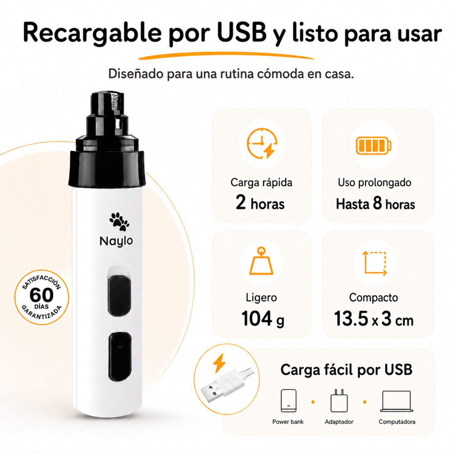 Naylo Pro™ - Limador de Uñas Silencioso para Perros