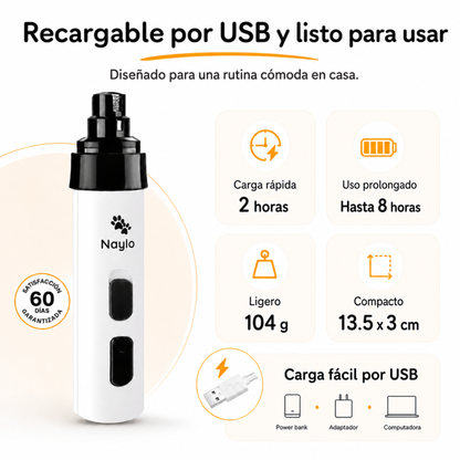 Naylo Pro™ - Limador de Uñas Silencioso para Perros