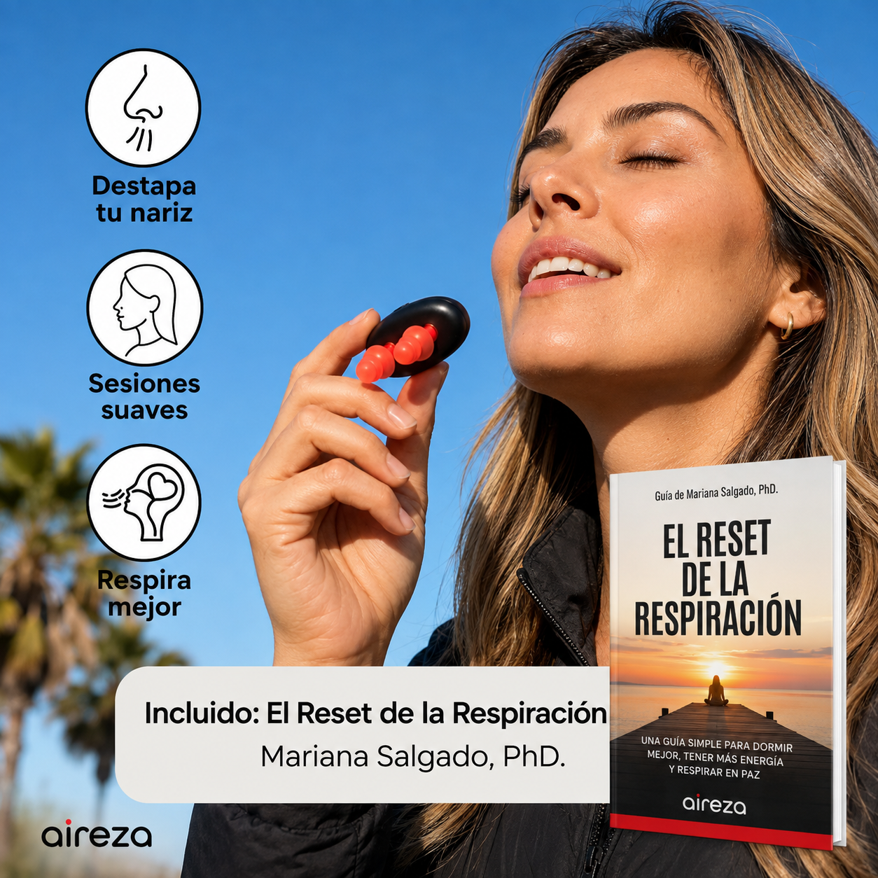 Aireza™ | Dispositivo de Alivio Nasal con Luz Roja