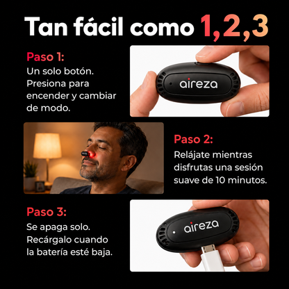 Aireza™ | Dispositivo de Alivio Nasal con Luz Roja
