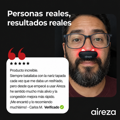 Aireza™ | Dispositivo de Alivio Nasal con Luz Roja