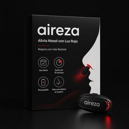 Aireza™ | Dispositivo de Alivio Nasal con Luz Roja