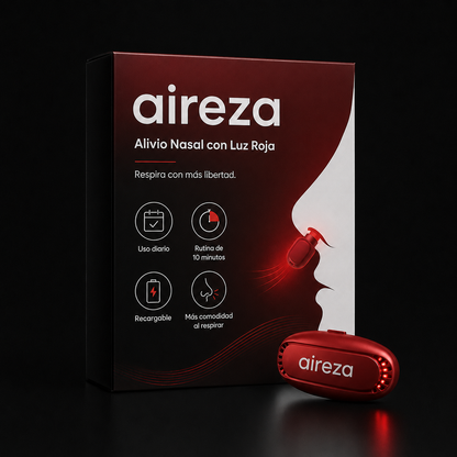 Aireza™ | Dispositivo de Alivio Nasal con Luz Roja