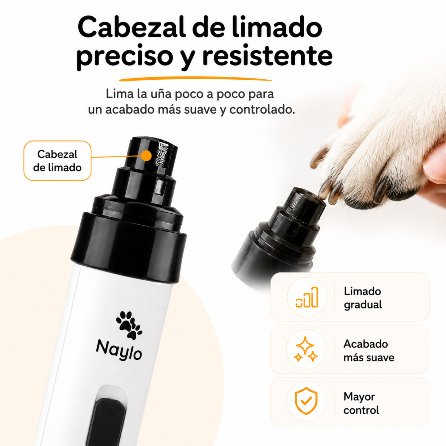 Naylo Pro™ - Limador de Uñas Silencioso para Perros
